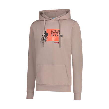 SHIMANO Mikina GRAPHIC HOODIE hnědá