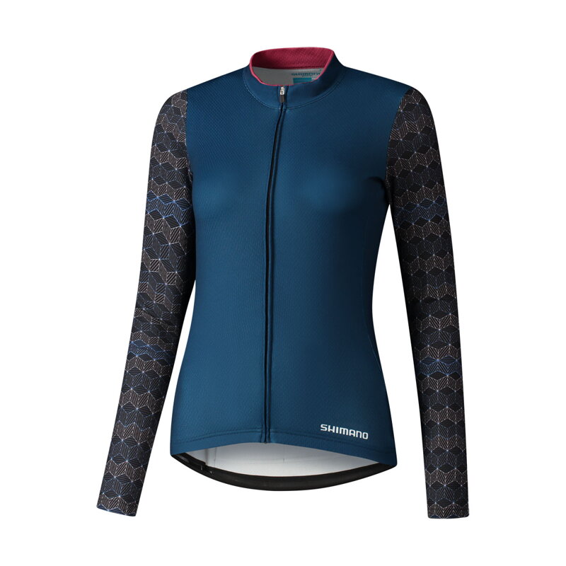 SHIMANO Tricou damă KAEDE PRINTED LONG albastru SHIMANO Tricou damă KAEDE PRINTED LONG albastru